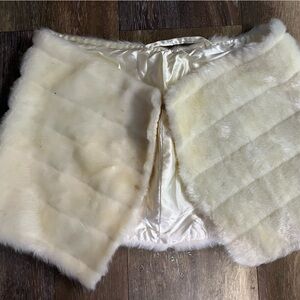 Elegant Cream Fur Wrap